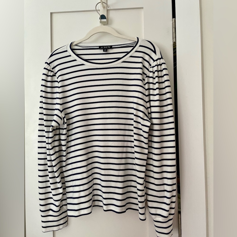 J.Crew ribbed puff sleeve tshirt (sz XXL)